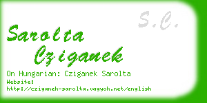 sarolta cziganek business card